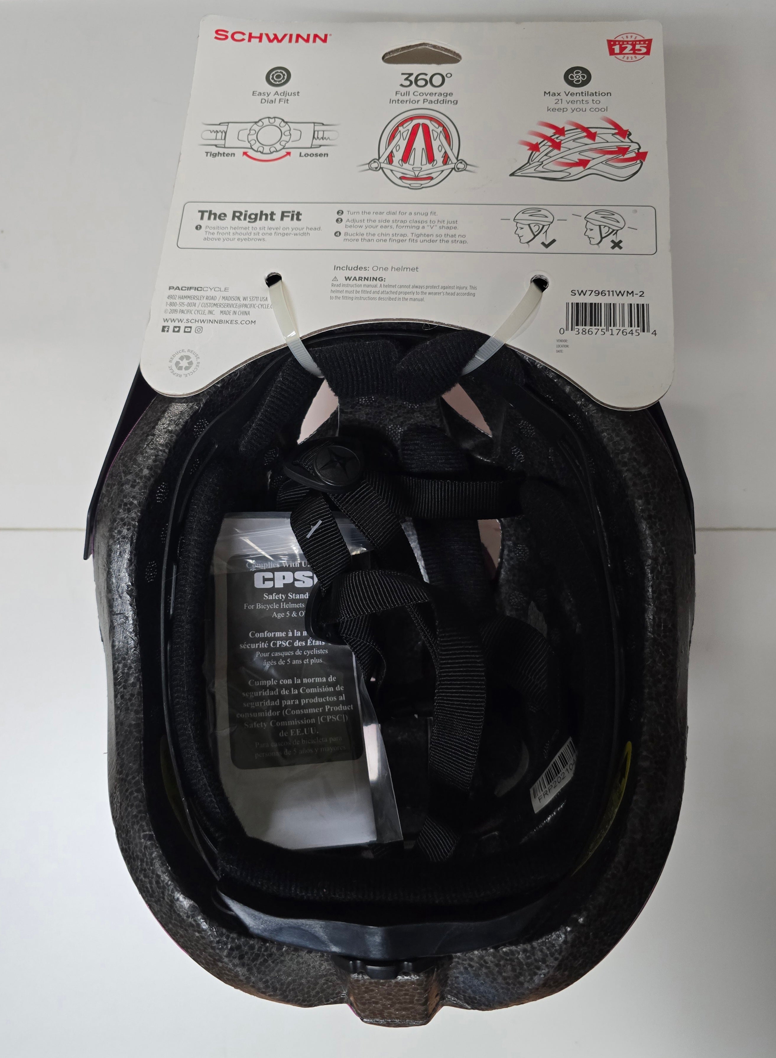Schwinn Breeze Child Bike Helmet Pink/Purple