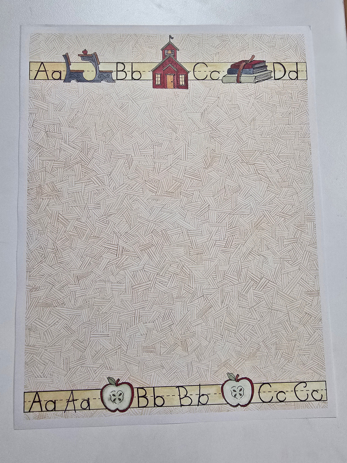 Back To School Teacher Scrapbook Paper Printer Paper 8.5" x 11" 24pc