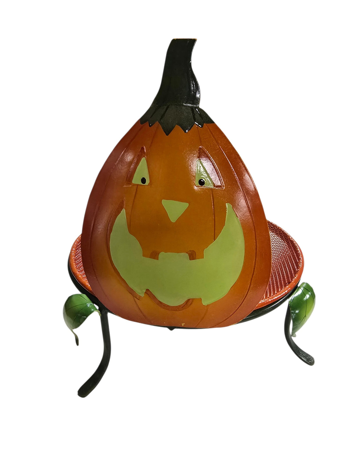 FIGI Pumpkin Large Metal Treat Bowl