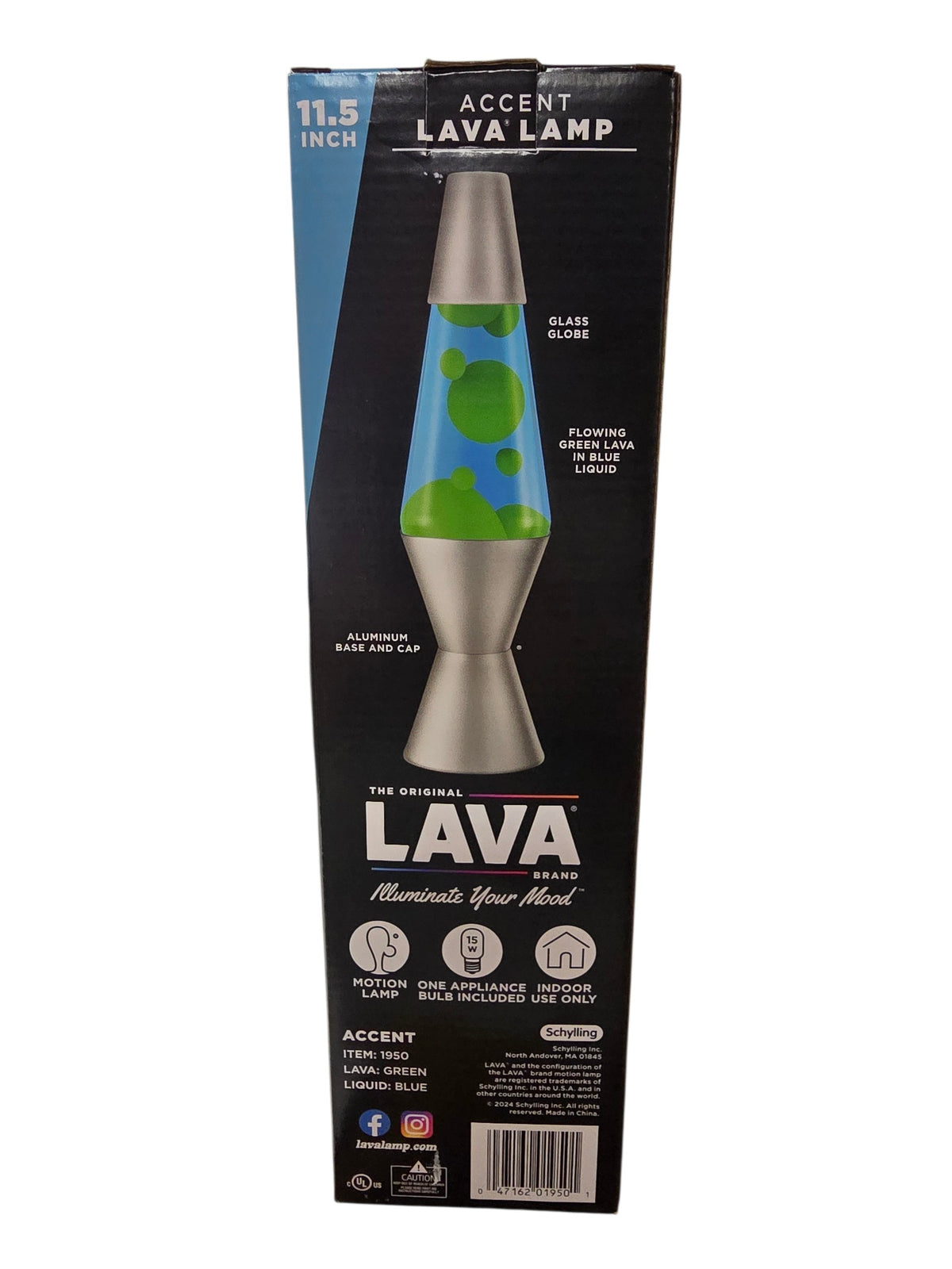 11.5" Lava Lamp Blue/Green