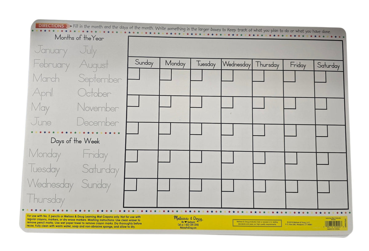 Calendar Learning Mat