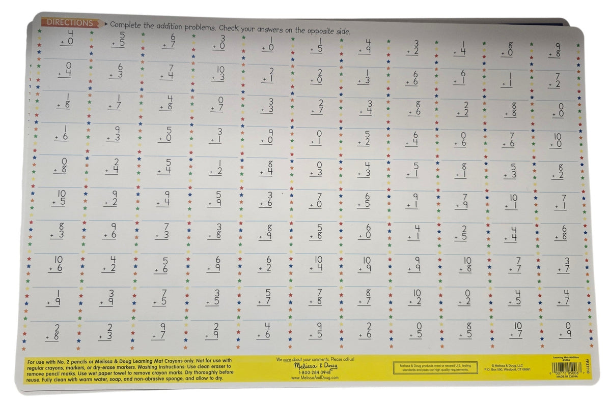 Addition Learning Mat