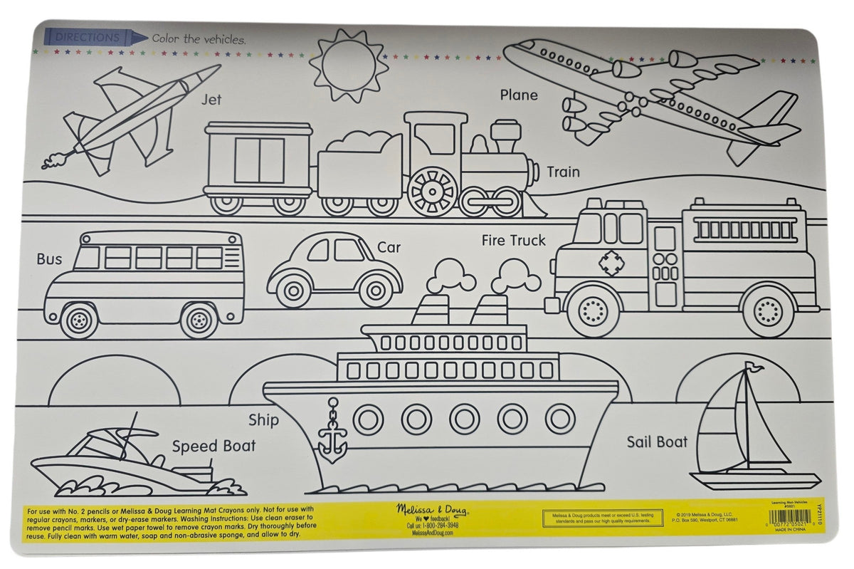 Vehicles Learning Mat