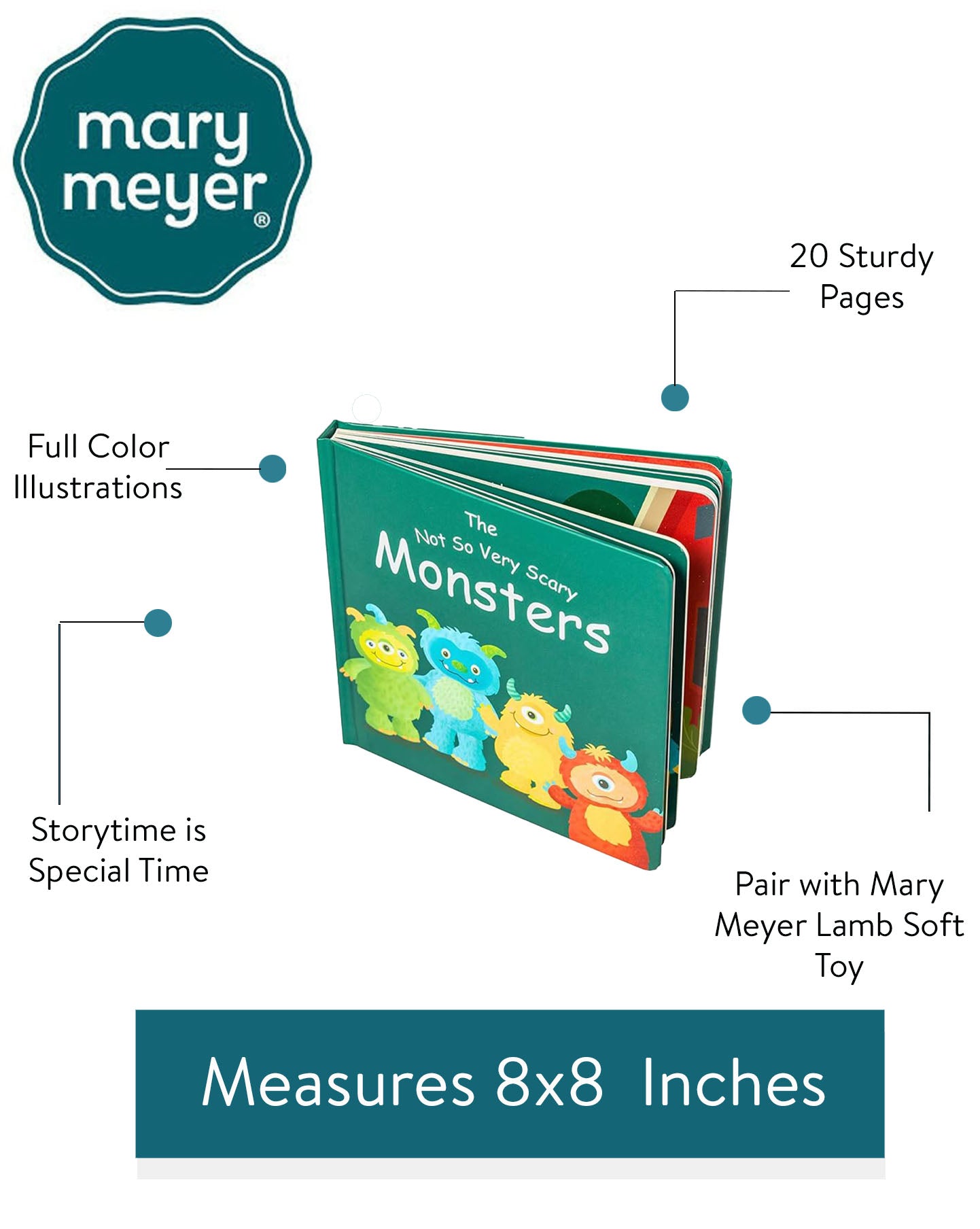 “Not So Very Scary Monsters” Board Book – 8″