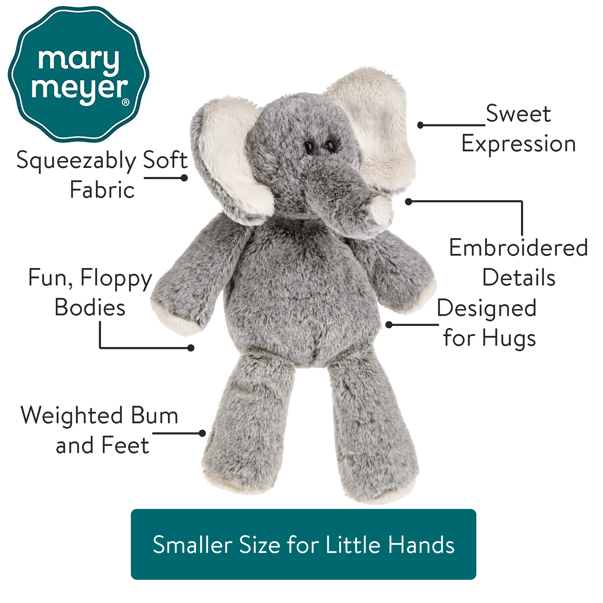 Marshmallow Junior Elephant – 9″