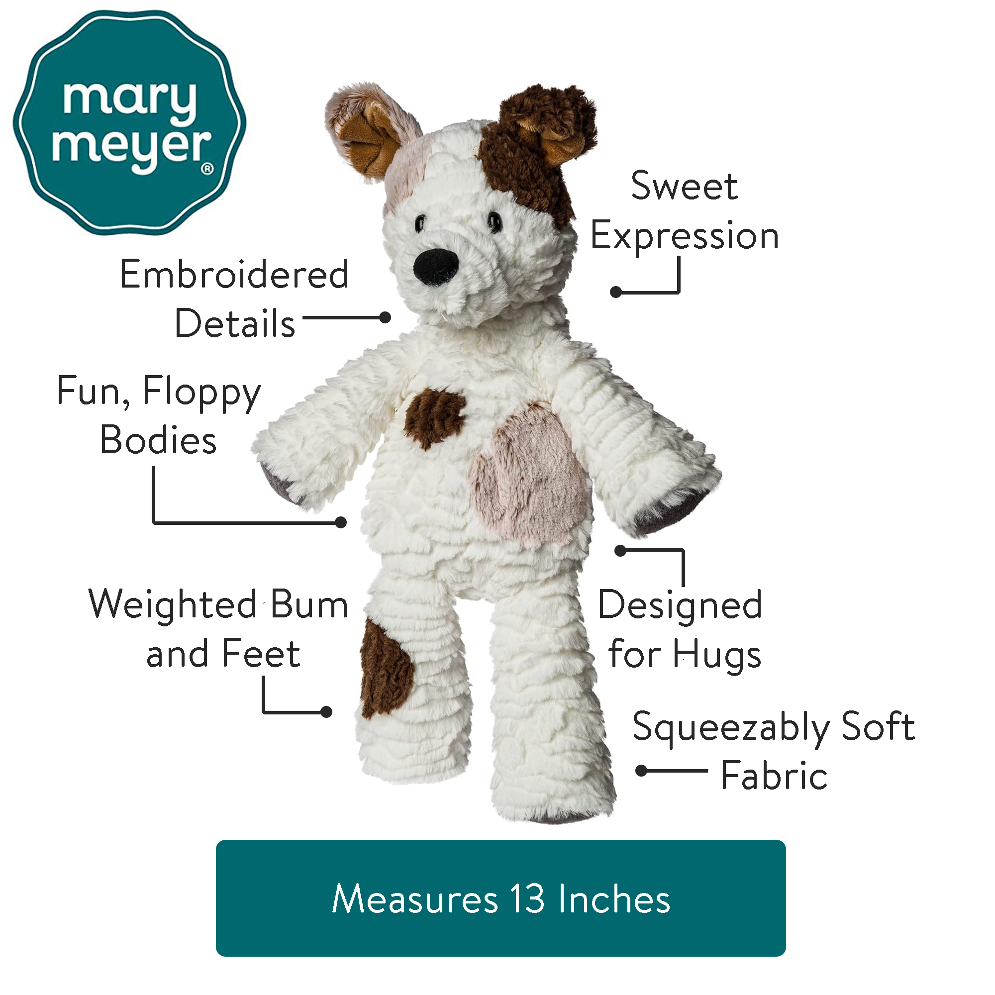 Marshmallow Reggie Puppy – 13″