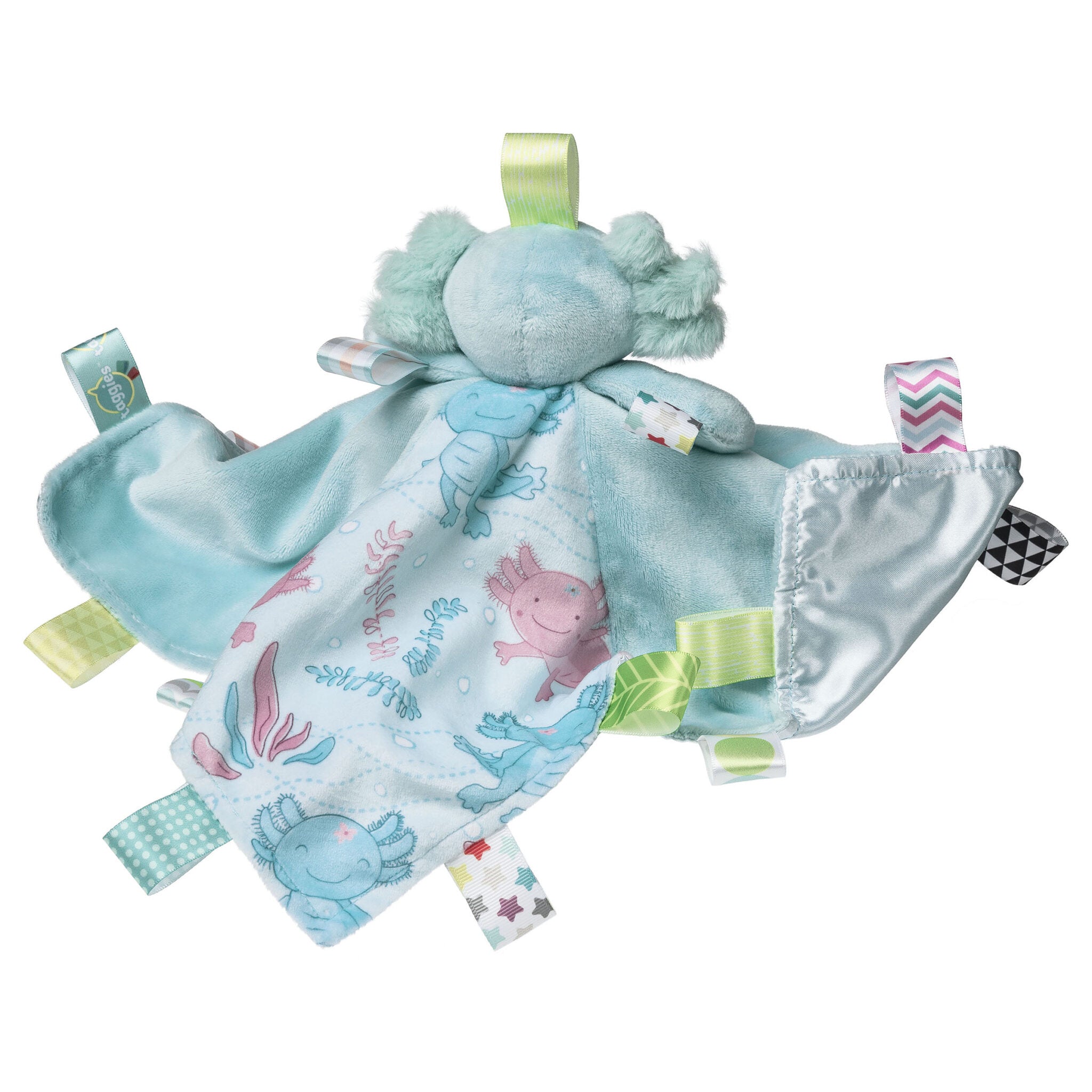 Taggies Fizzy Axolotl Character Blanket – 13×13″