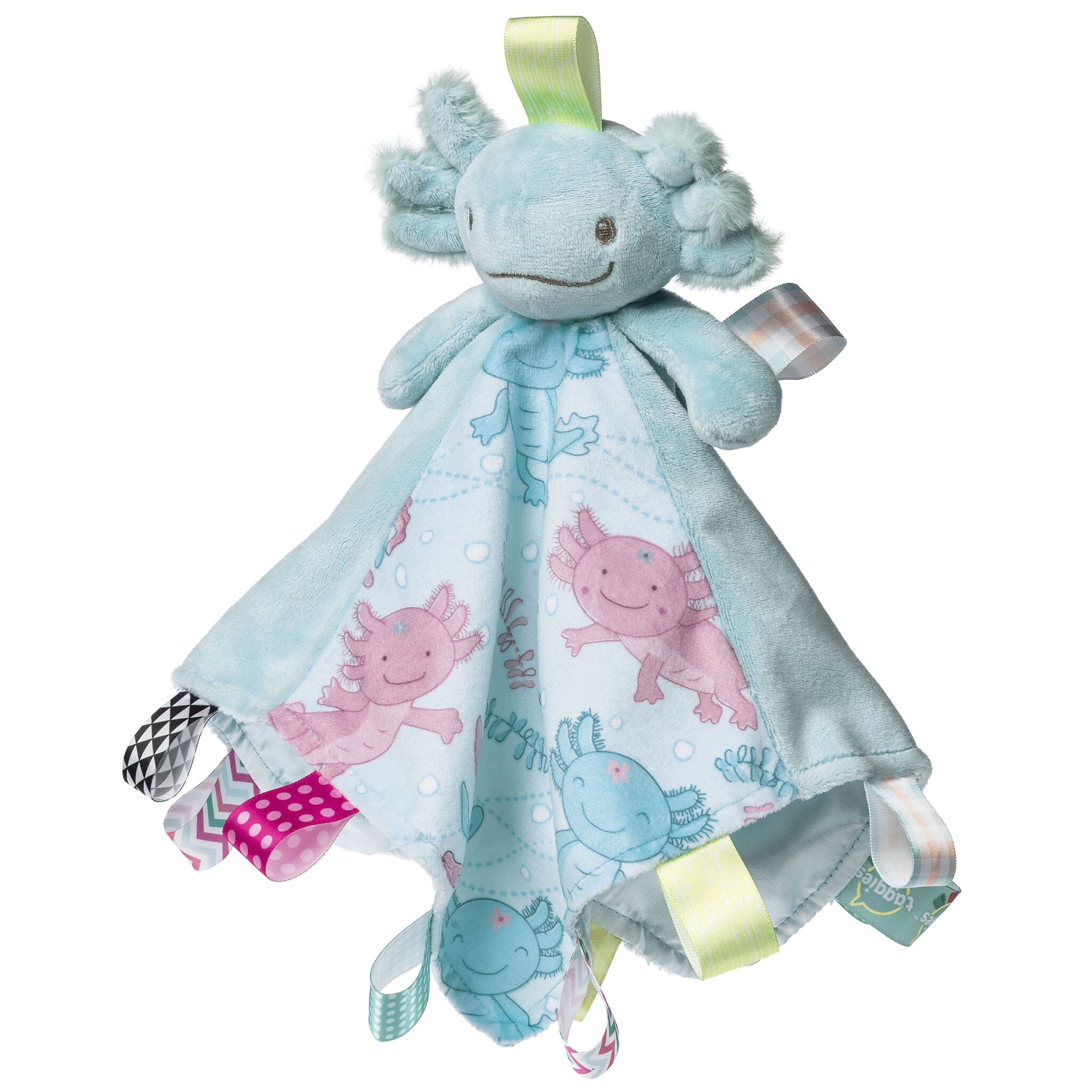 Taggies Fizzy Axolotl Character Blanket – 13×13″