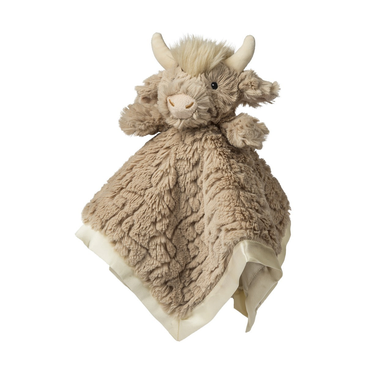 Putty Nursery Highland Cow Character Blanket – 13×13″