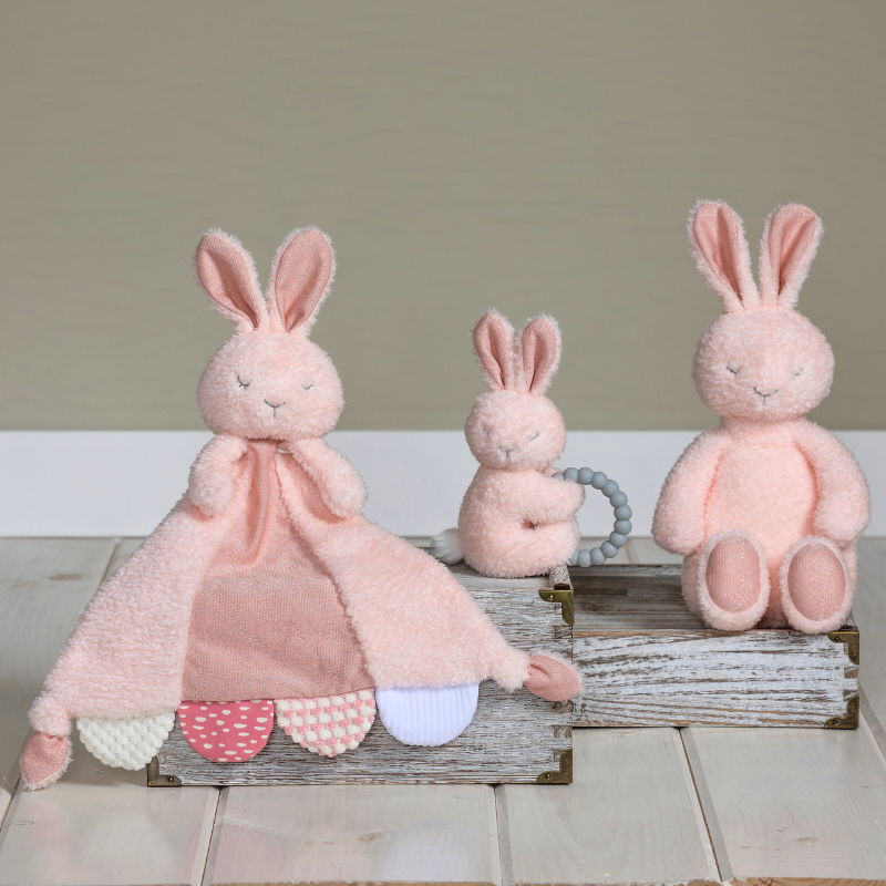 Sweet Dreams Bunny Teether Rattle – 6″