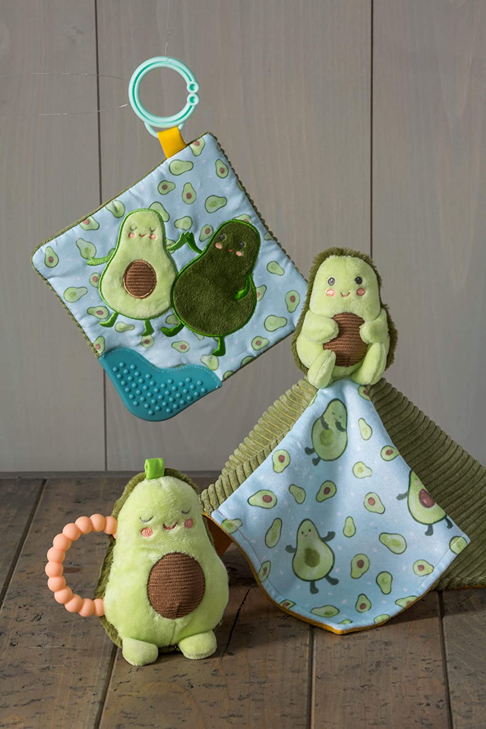 Sweet Soothie Yummy Avocado Crinkle Teether – 6×6″