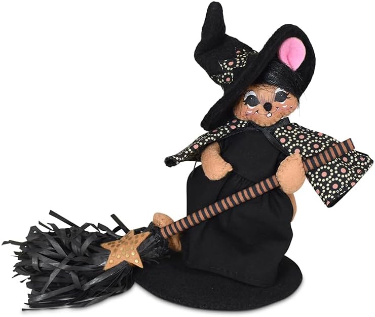 Annalee Flying Witch Mouse 5"