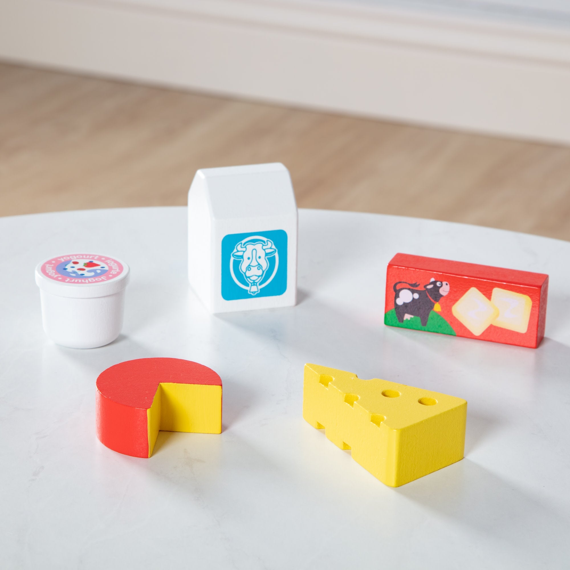 Wooden Food Groups Play Set – Dairy