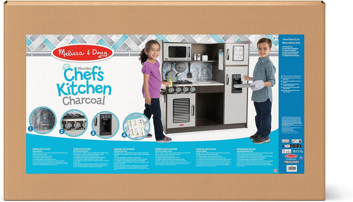 Wooden Chef's Kitchen - Charcoal