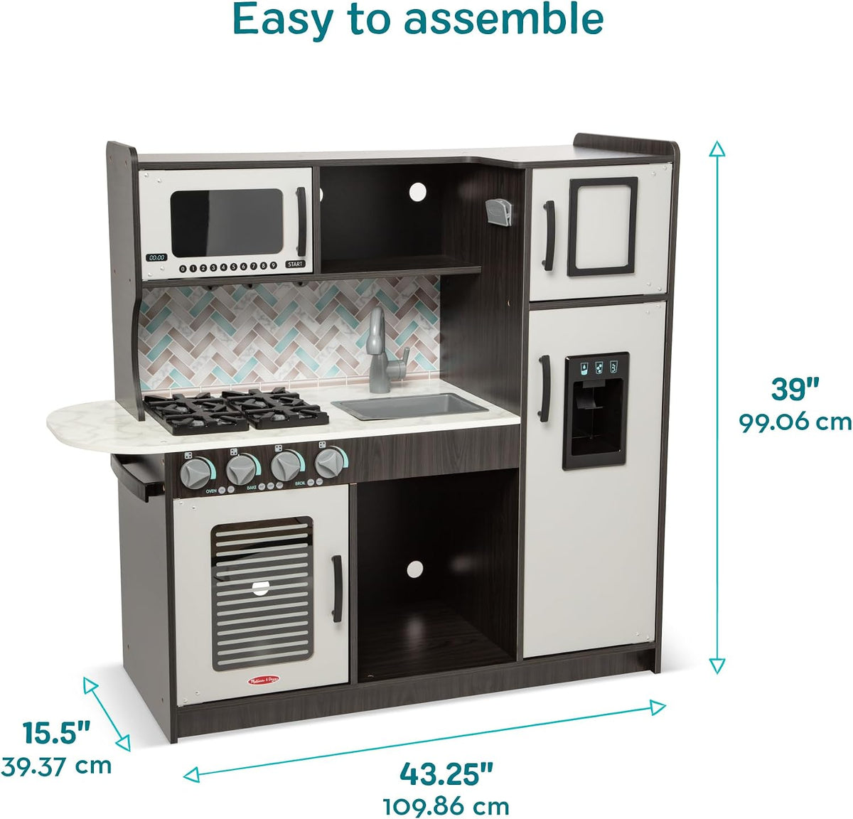 Wooden Chef's Kitchen - Charcoal