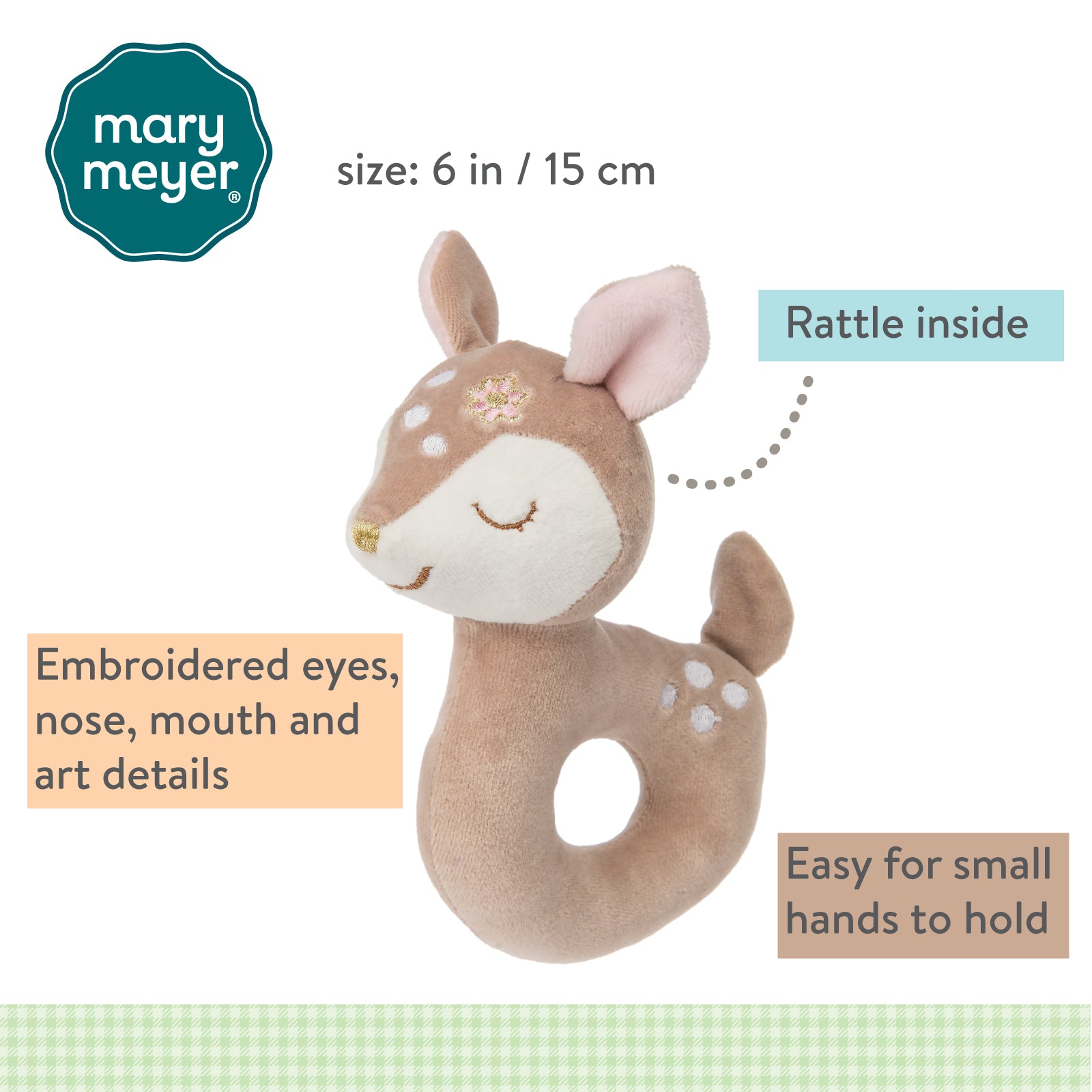 Itsy Glitzy Fawn Rattle