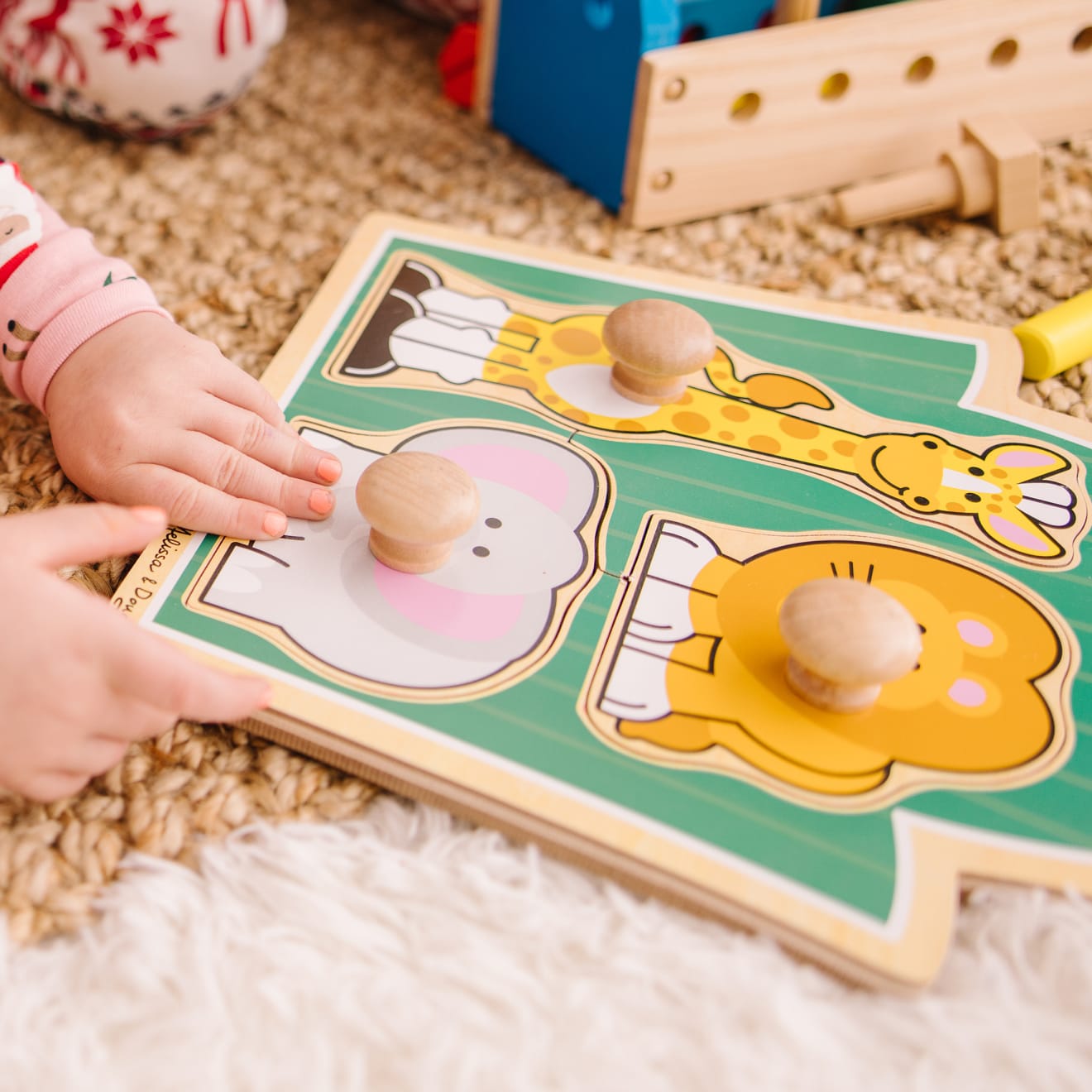 Jungle Friends Jumbo Knob Puzzle - 3 Pieces
