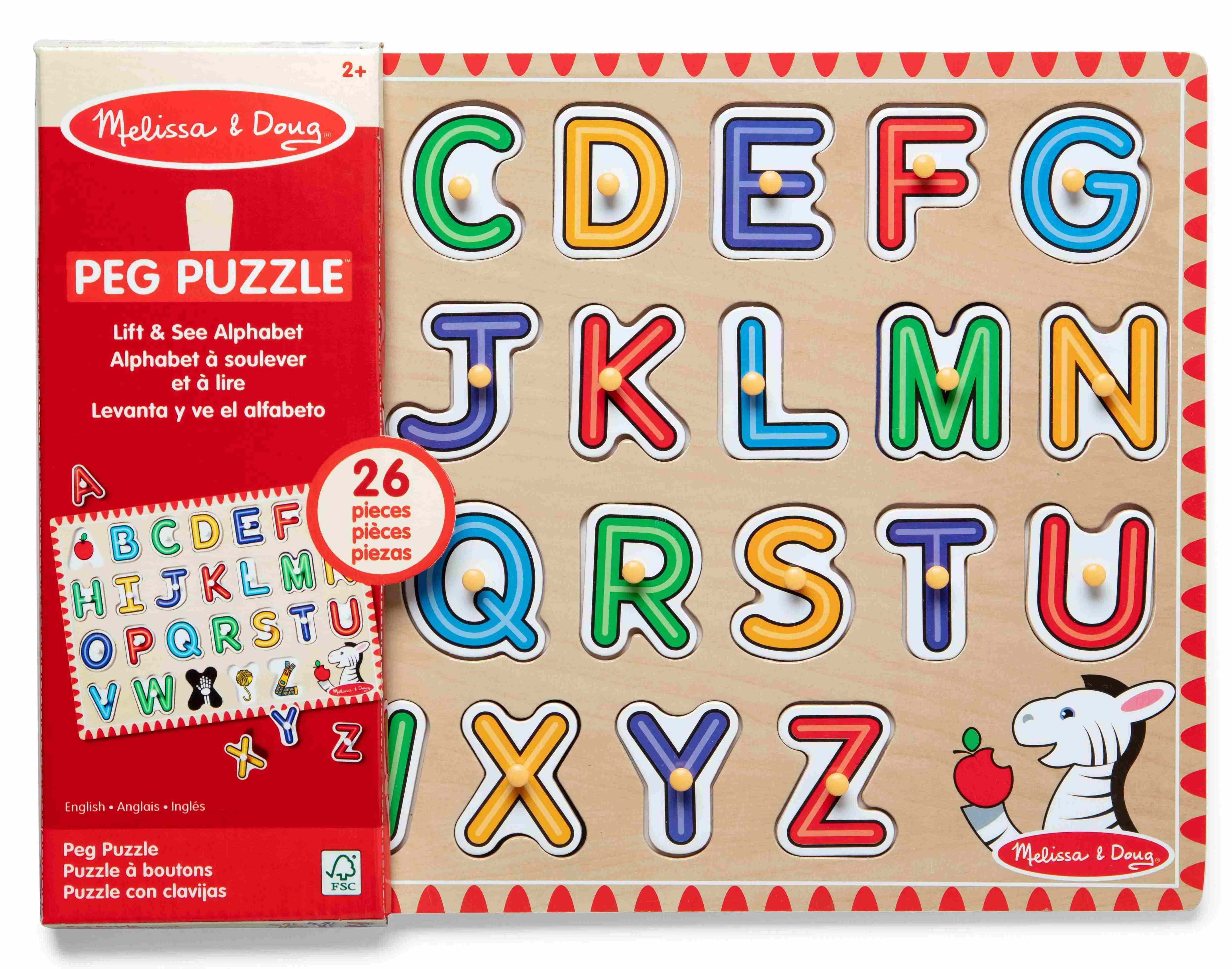 See-Inside Alphabet Peg Puzzle - 26 Pieces