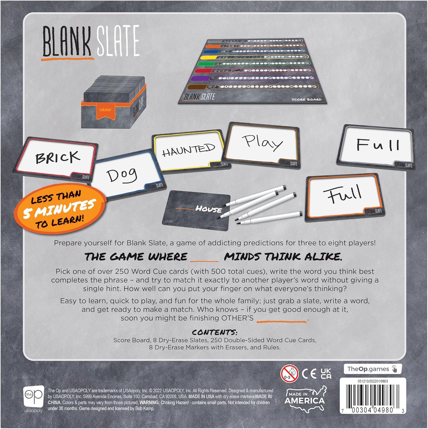 BLANK SLATE Board Game