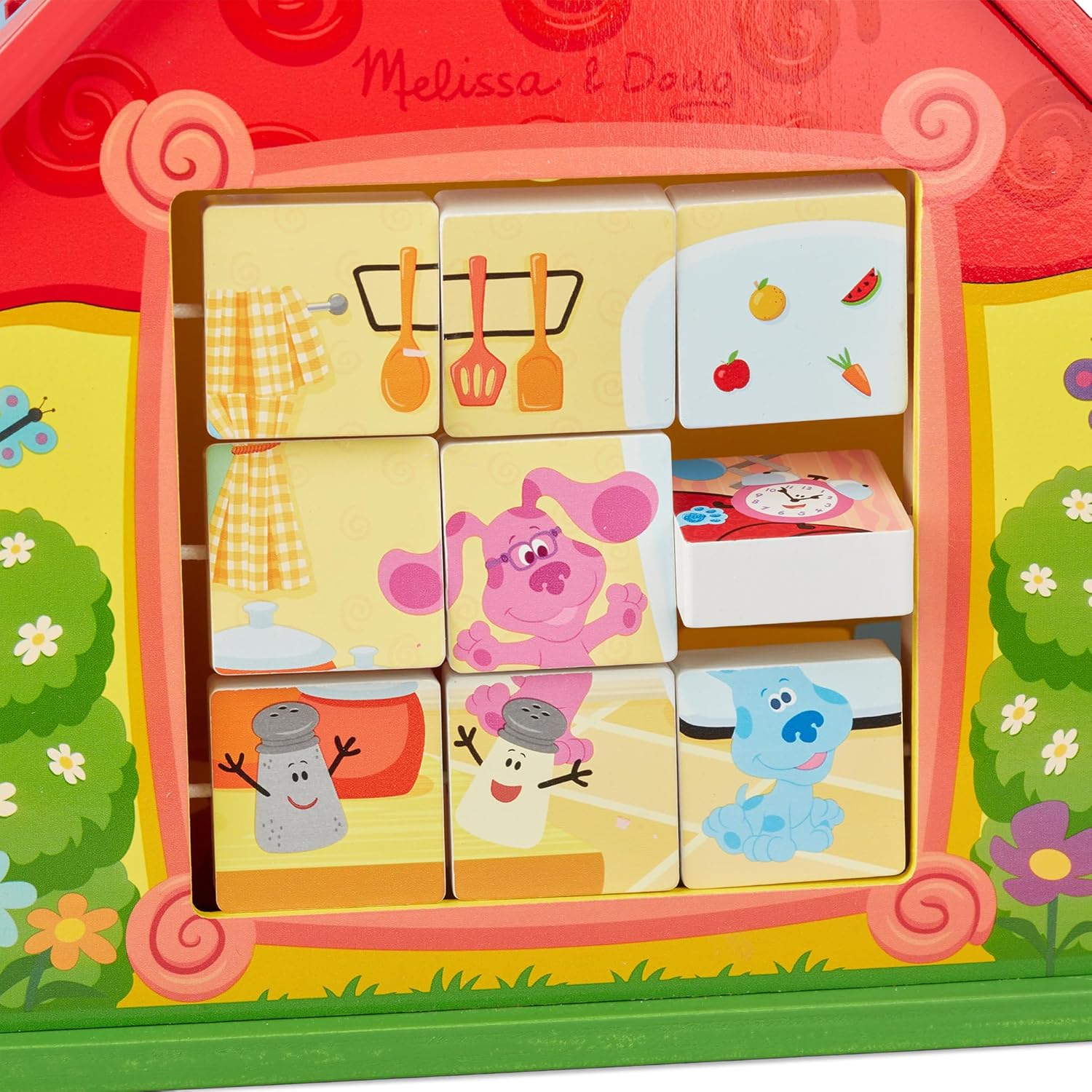 Blue's Clues & You! Wooden Take-Along House Shape Sorter Activity Play Set