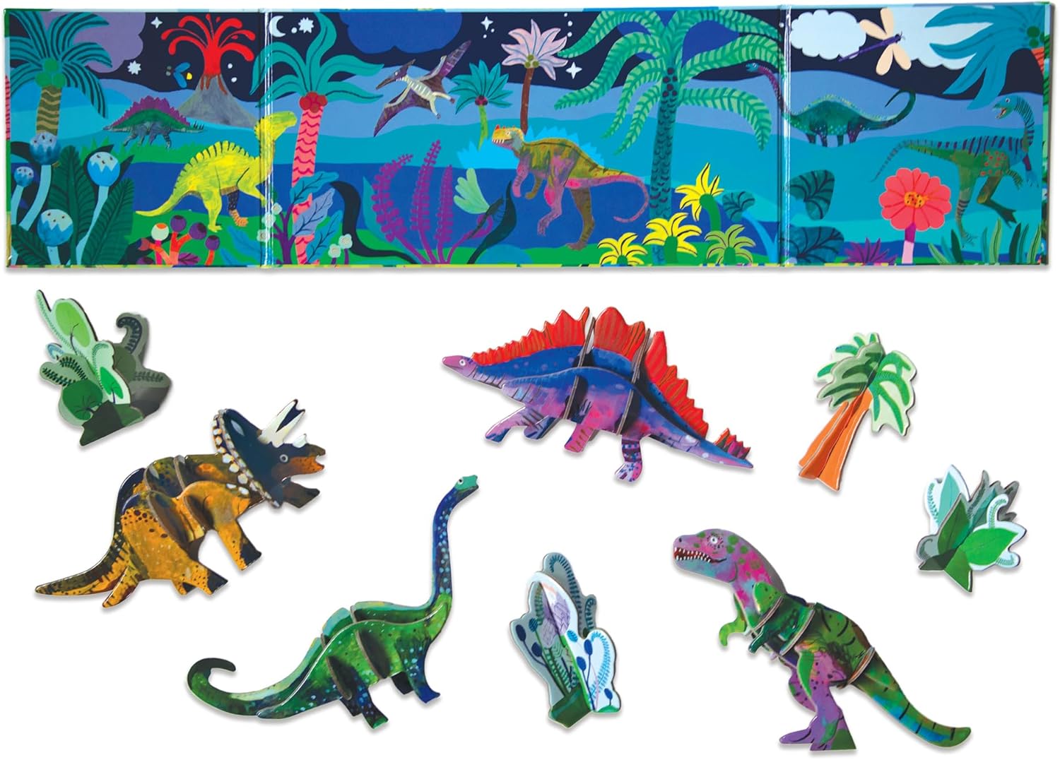 Dino 3D Glow-in-The-Dark - Includes 4 Constructible Dinosaurs