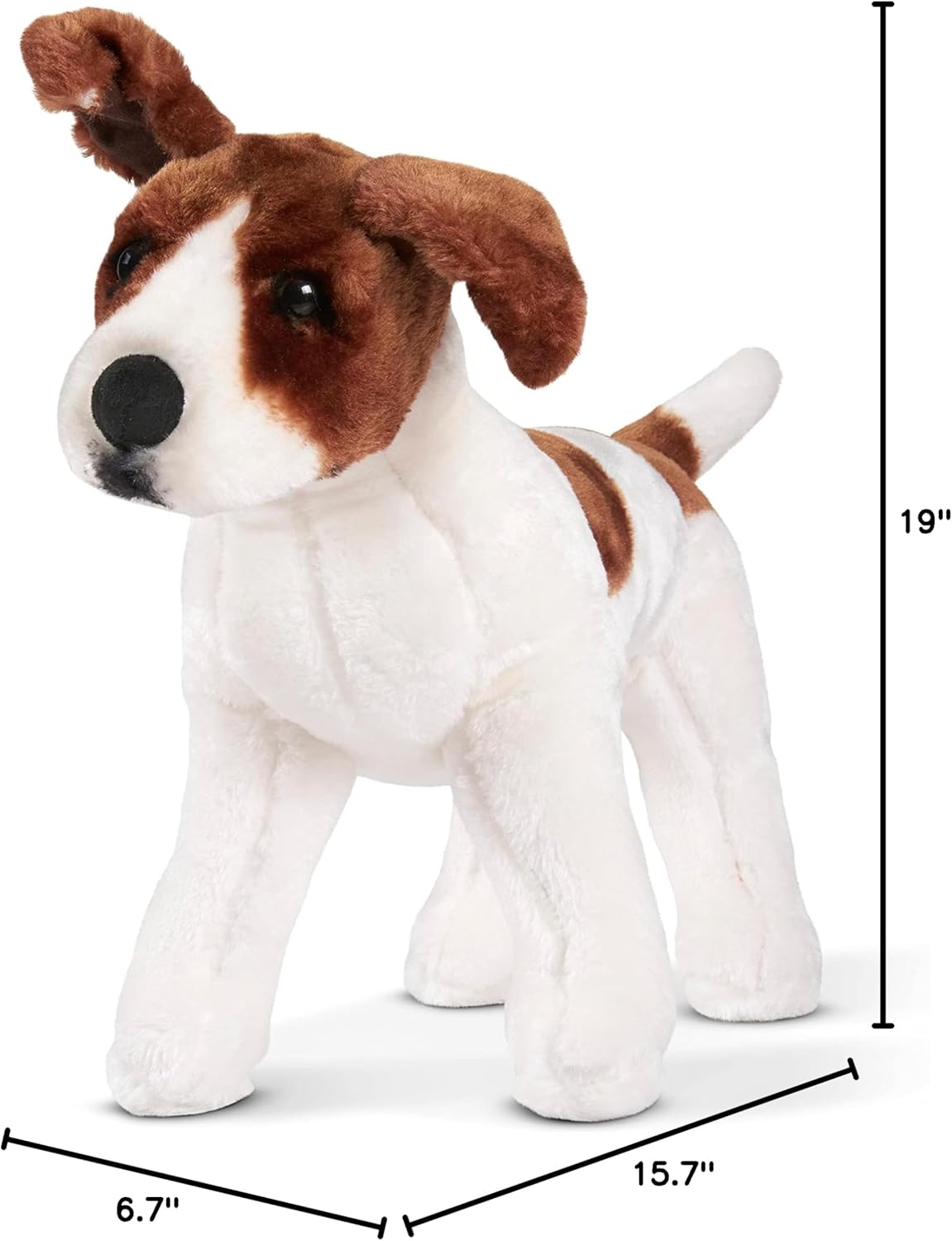 Giant Jack Russell Terrier - Lifelike Stuffed Animal Dog (Over 12 inches Tall)