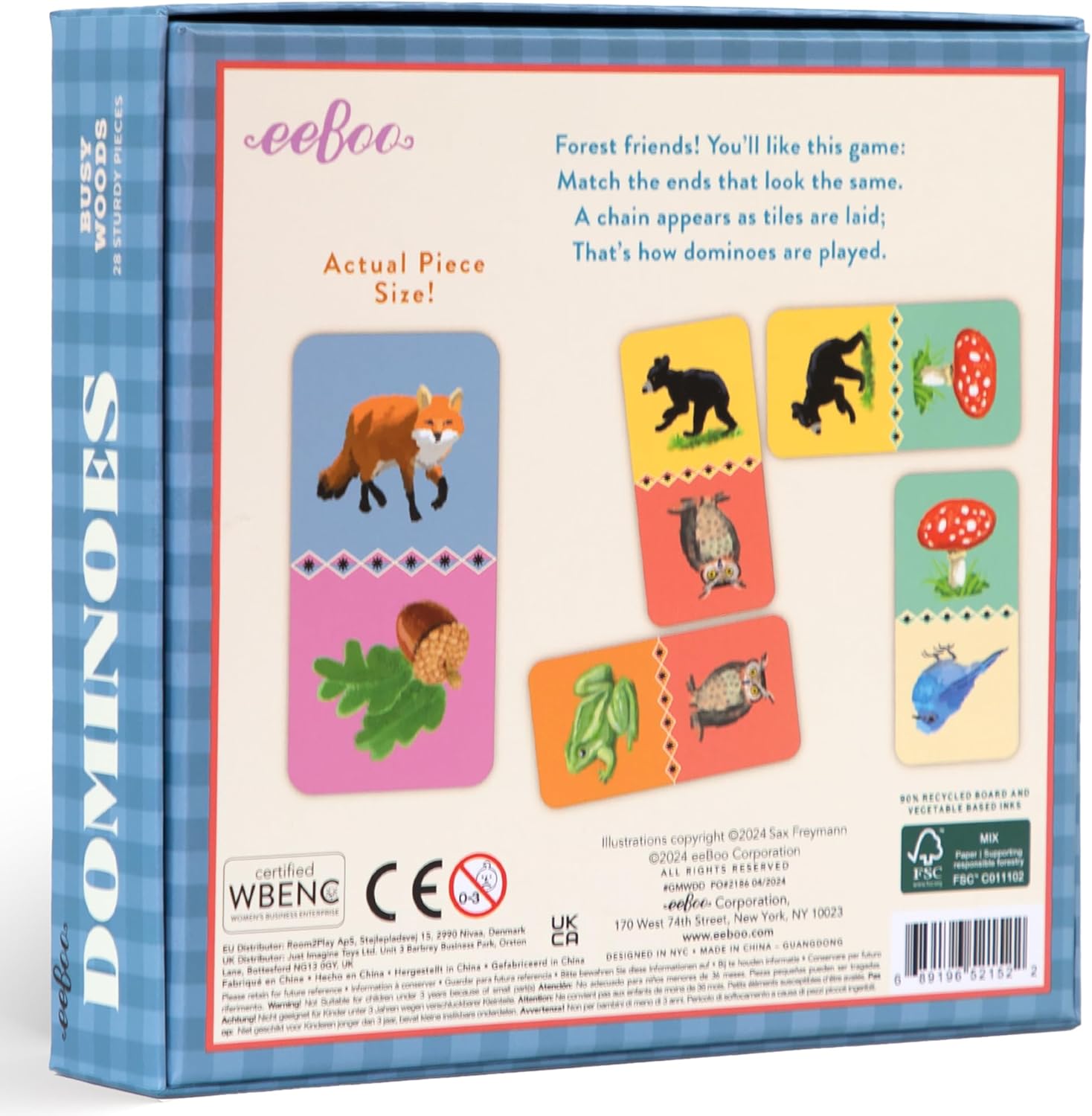 Dominoes: Busy Woods - 28 Colorful Tiles