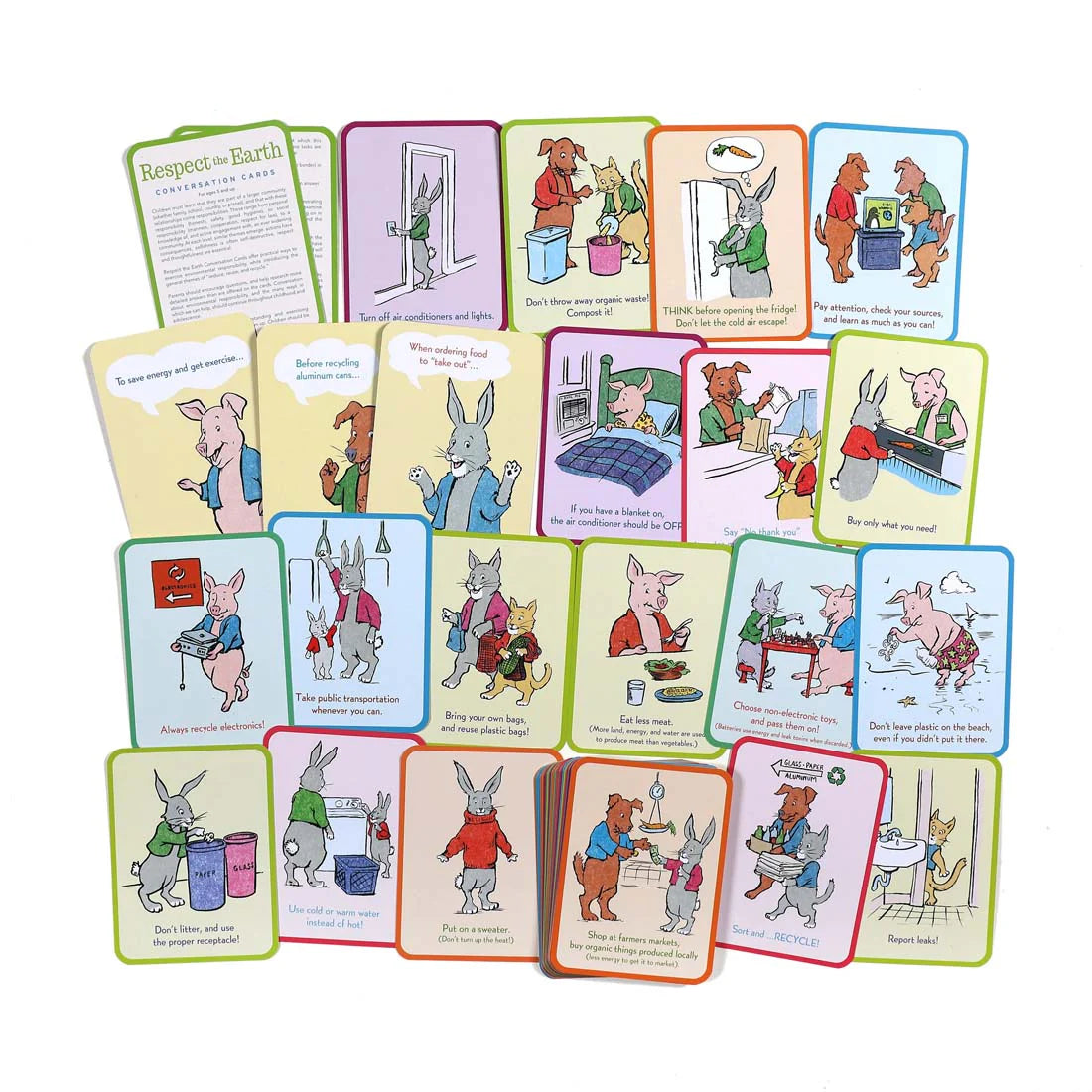 Respect The Earth Conversation and Educational Flash Cards