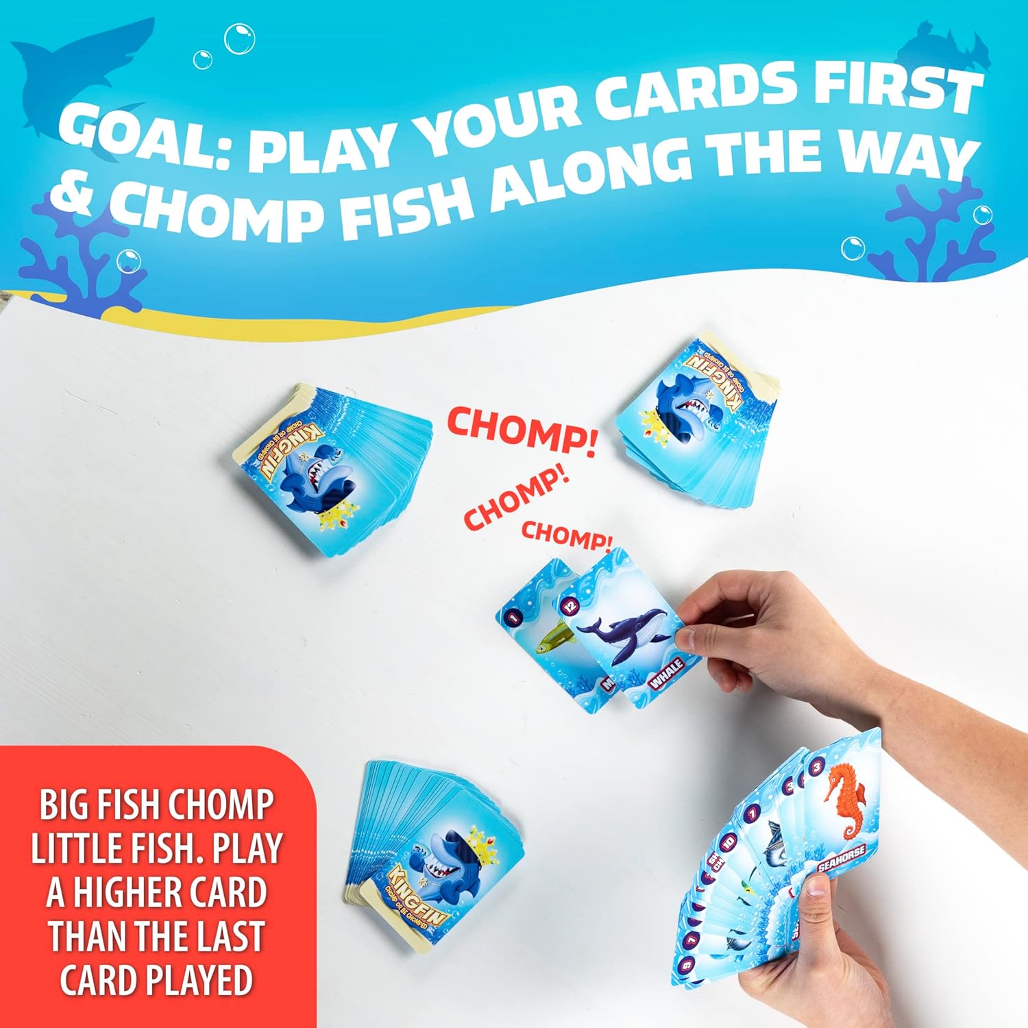 Kingfin Chomped or Be Chomped Card Game
