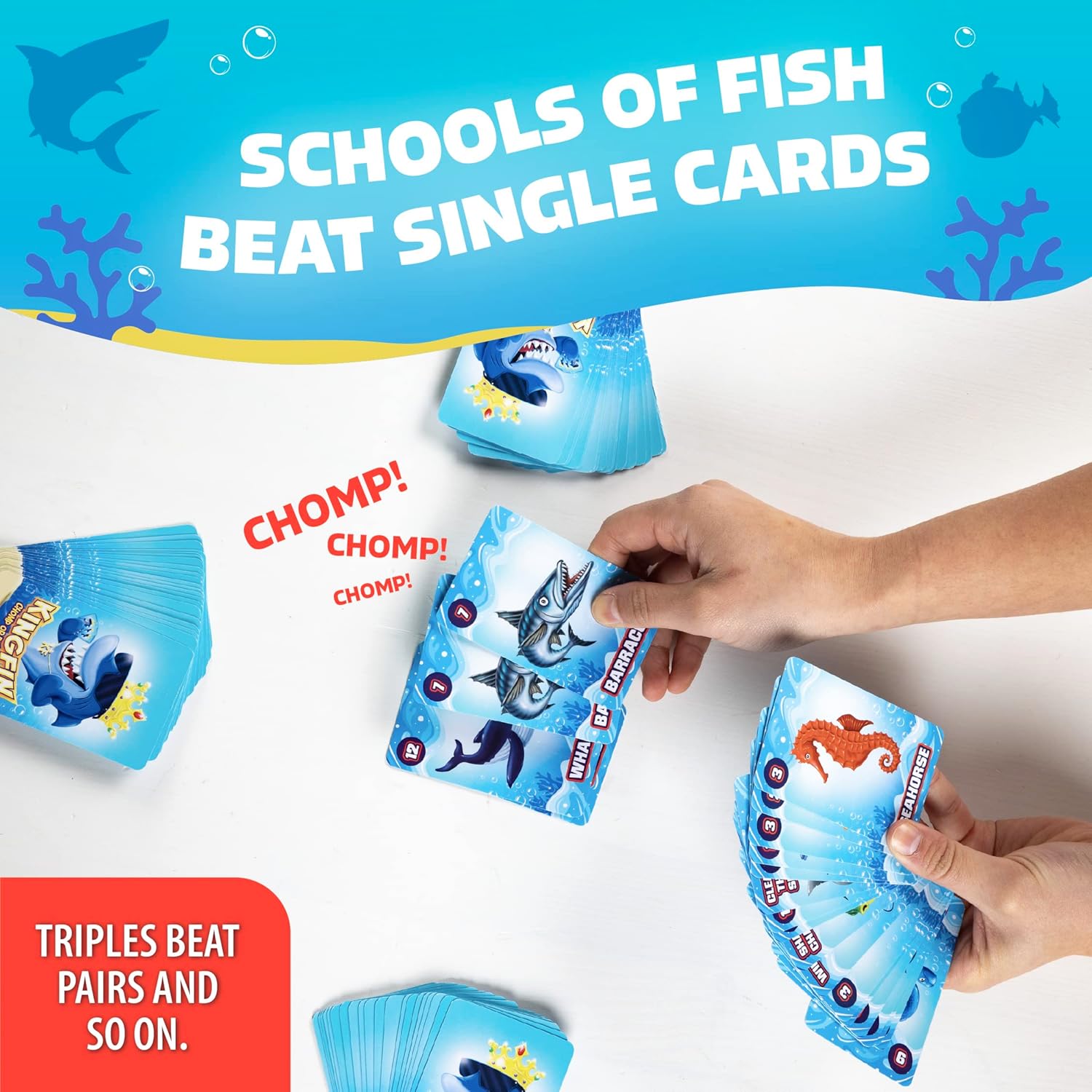 Kingfin Chomped or Be Chomped Card Game