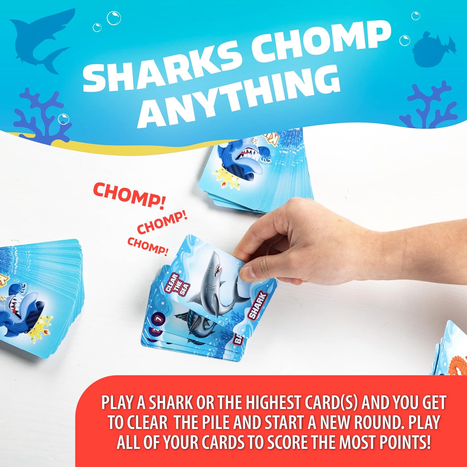 Kingfin Chomped or Be Chomped Card Game
