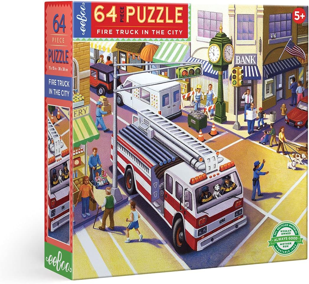 Fire Truck in the City 64pc Puzzle