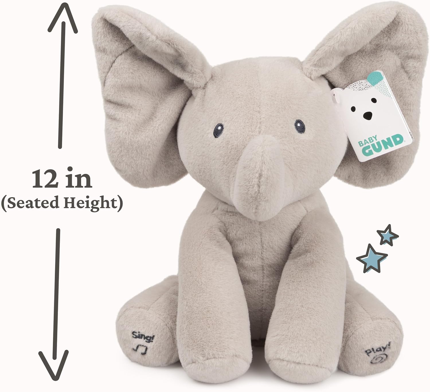 Animated Flappy the Elephant Plush 12"