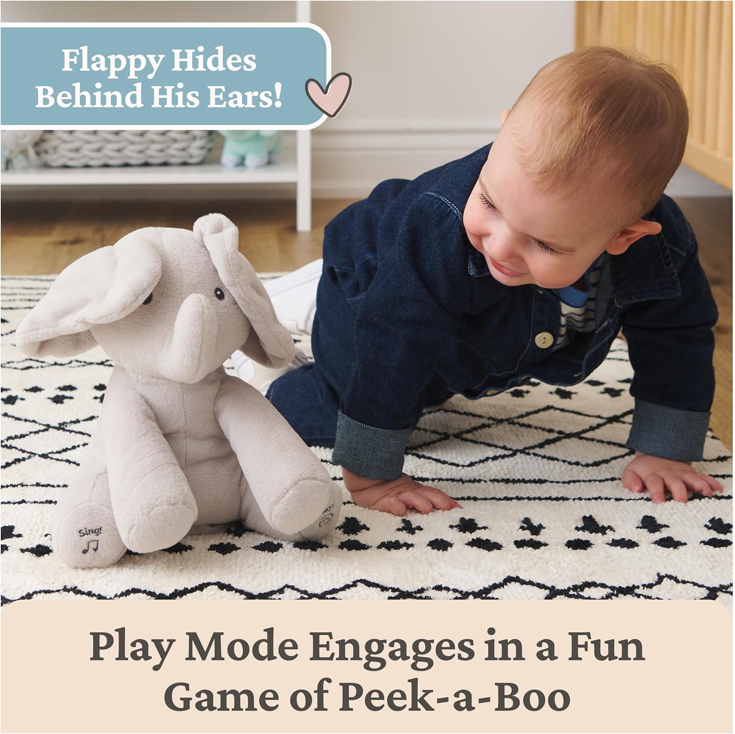 Animated Flappy the Elephant Plush 12"