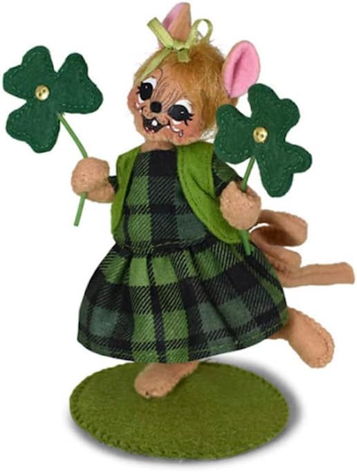 Annalee 5" Shamrock Girl Mouse