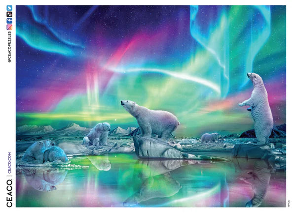 Northern Lights Gathering Glory - 750pc Glow-in-the-Dark Puzzle