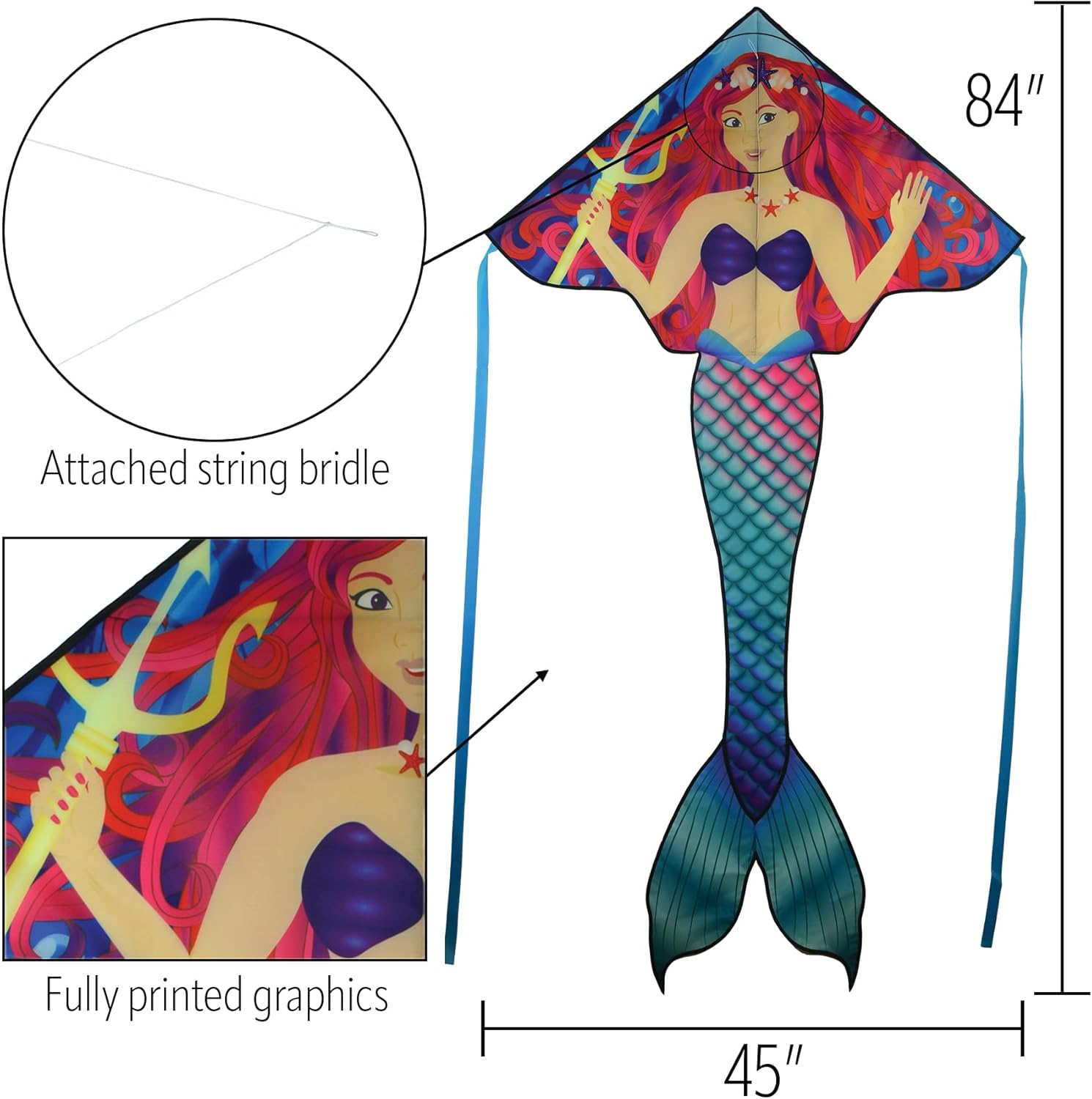 Mermaid Fly-Hi Kite 45"x84"