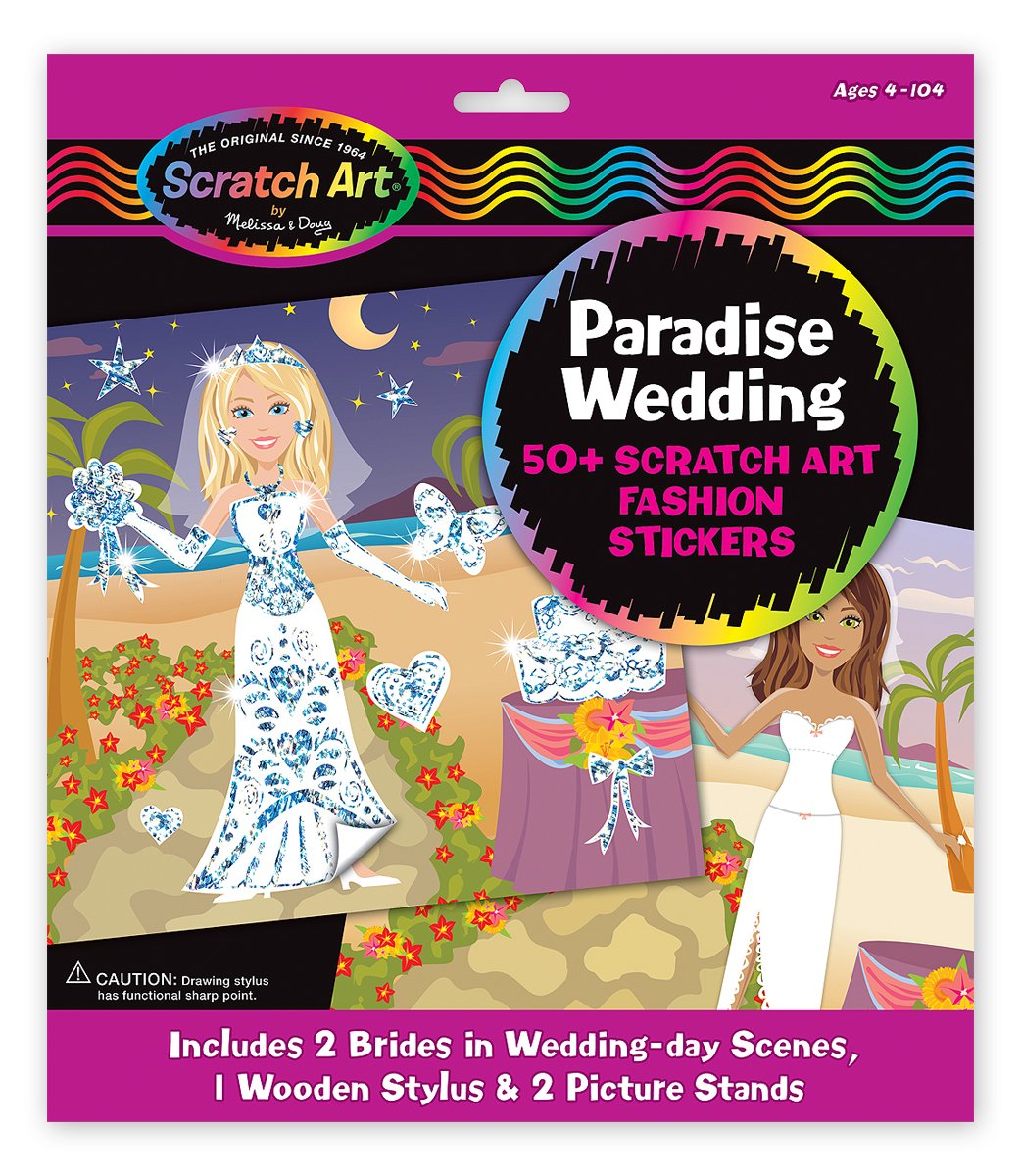 Wedding Scratch Art Fashion Sticker Scenes