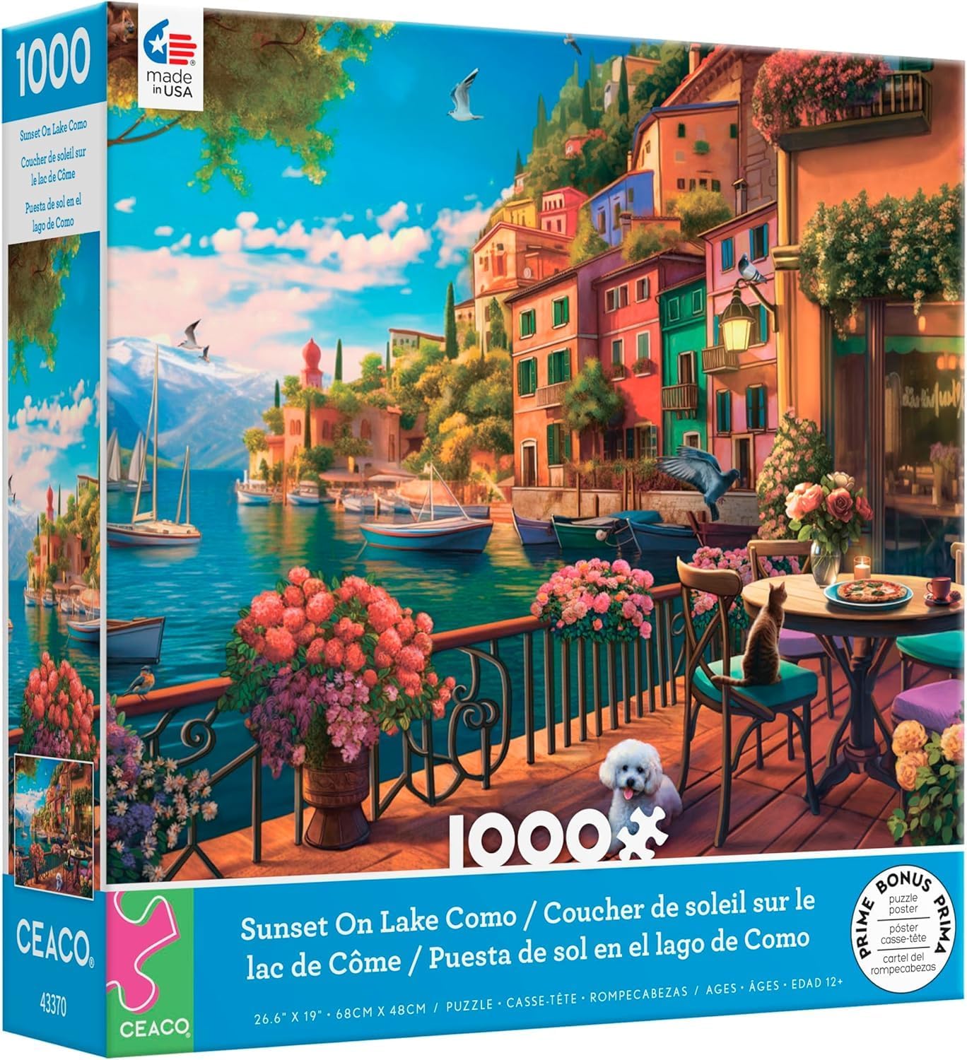 Sunset on Lake Como 1000pc Puzzle