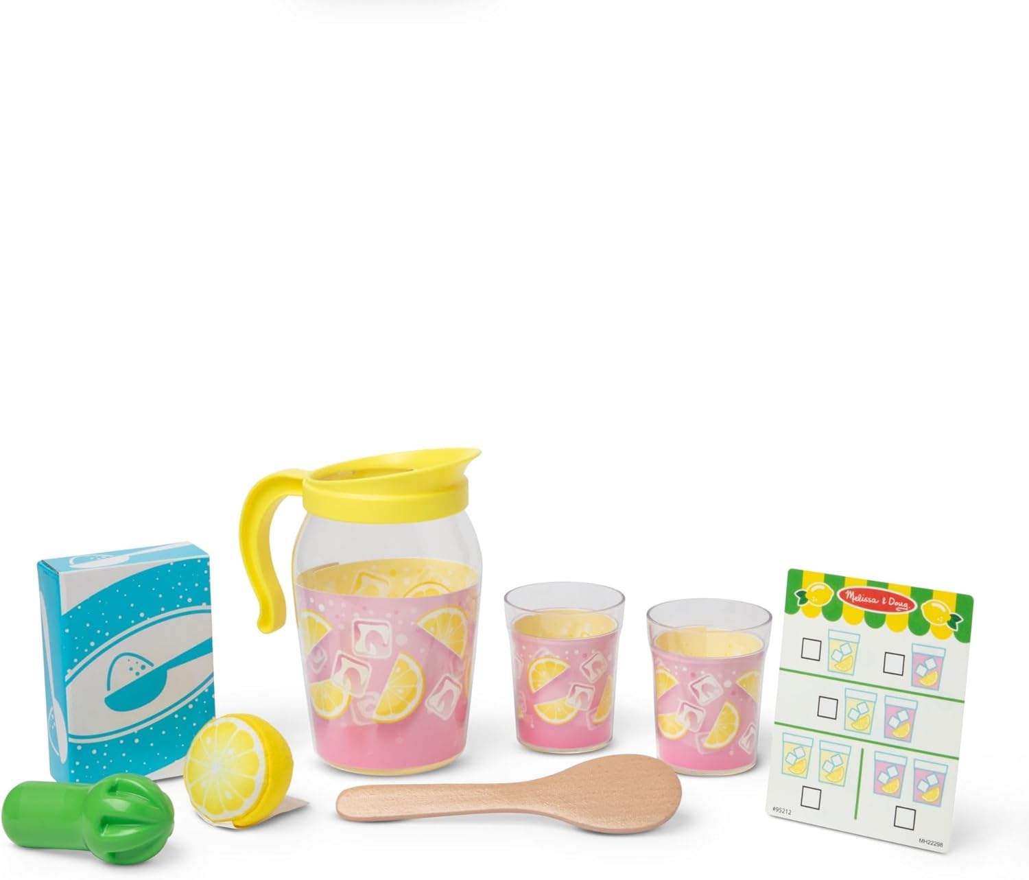 Lemonade Pretend Play Food and Drink Toy Set with Pitcher and Glasses