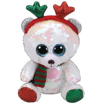 Ty Flippables Mistletoe The Polar Bear 6"