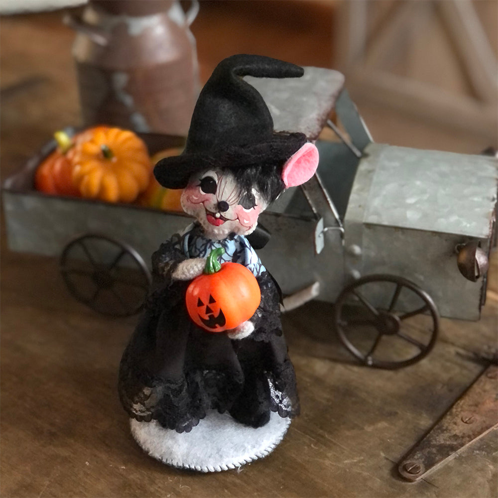 Annalee Midnight Witch Mouse, 6"