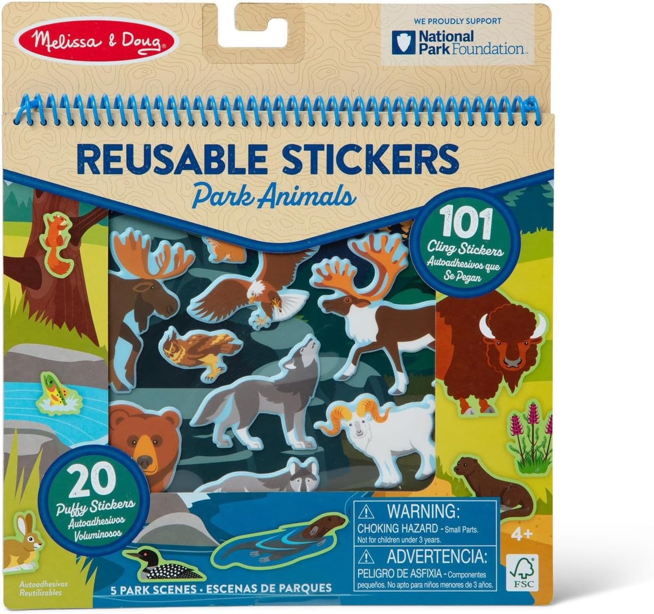National Parks Park Animals Reusable Stickers