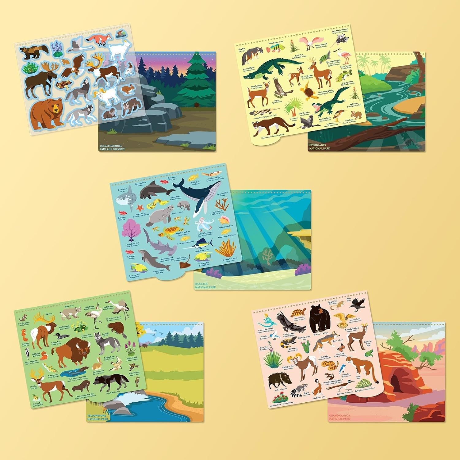 National Parks Park Animals Reusable Stickers