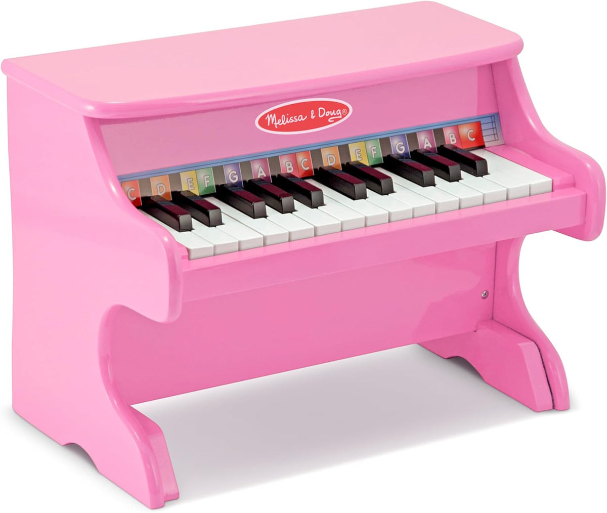 Learn-to-Play Pink Piano with 25 Keys and Color-Coded Songbook