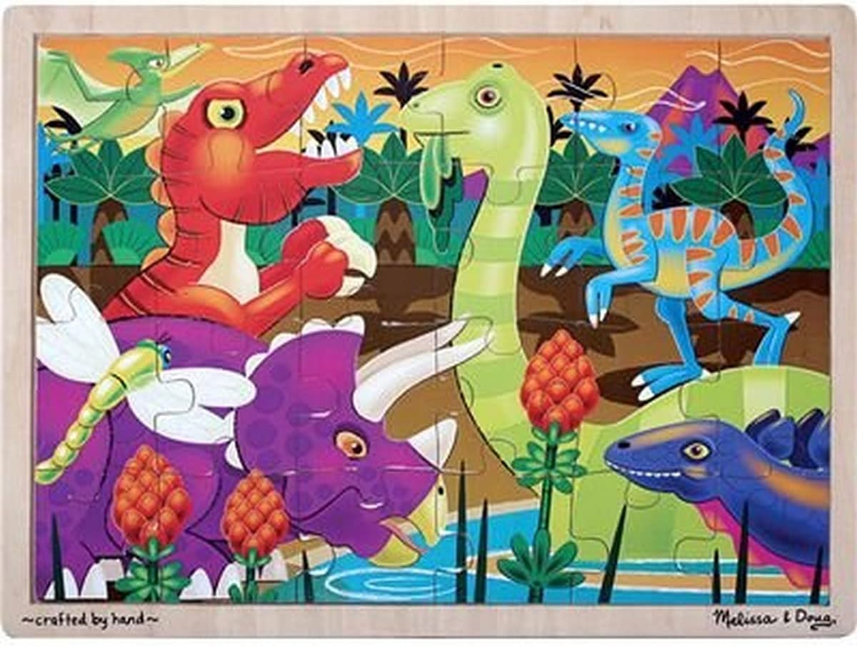 24pc Prehistoric Sunset Dinosaurs Jigsaw Puzzle
