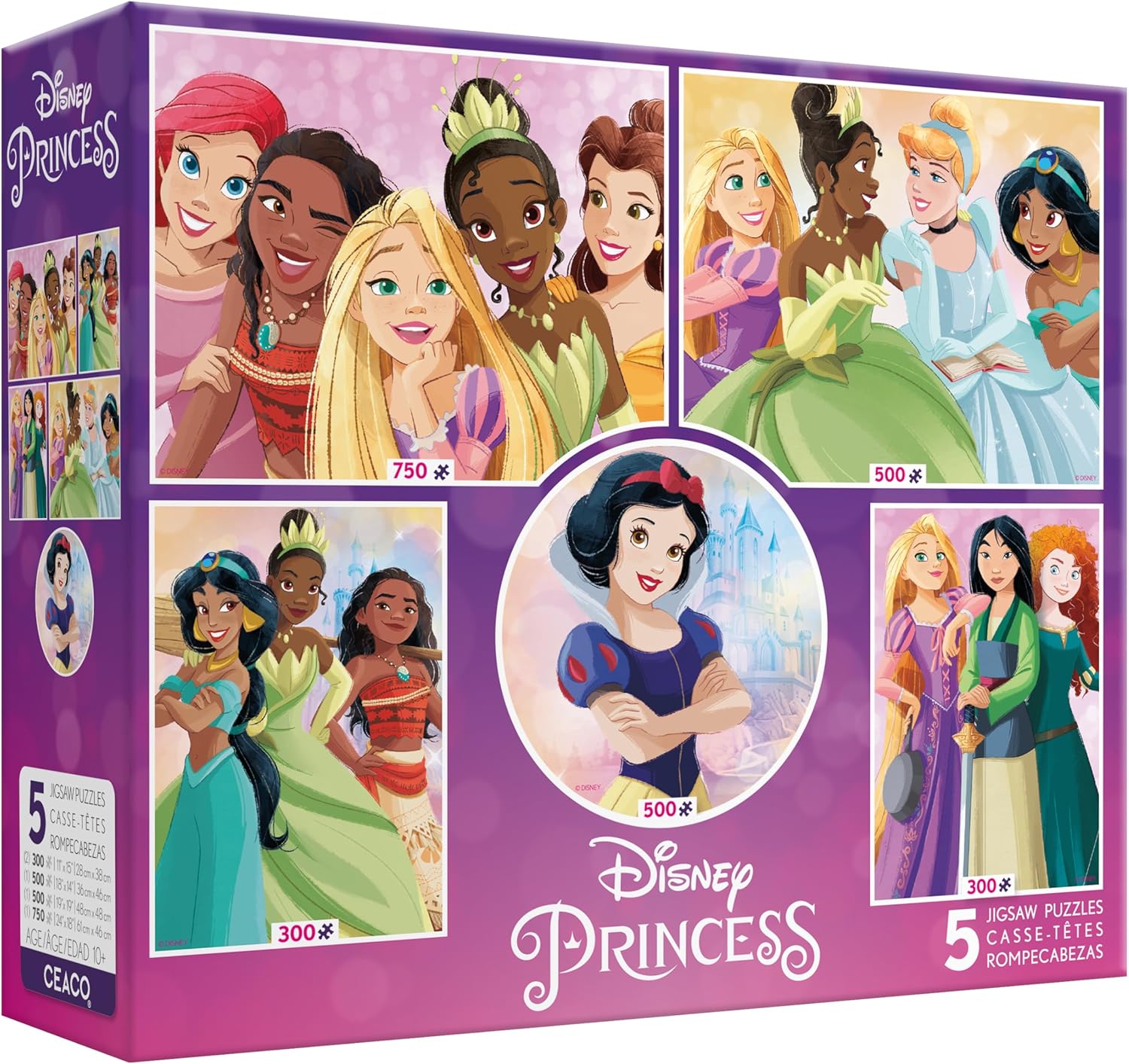 5 in 1 Multipack - Disney Princess Puzzles