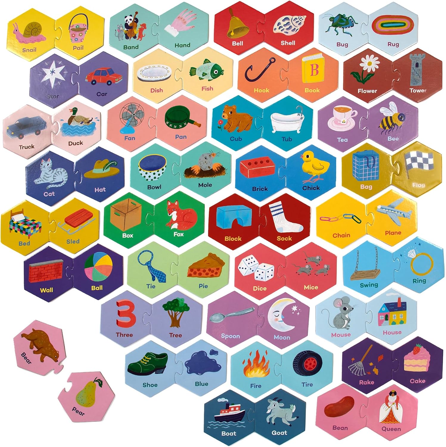 Rhyming Words Puzzle Pairs