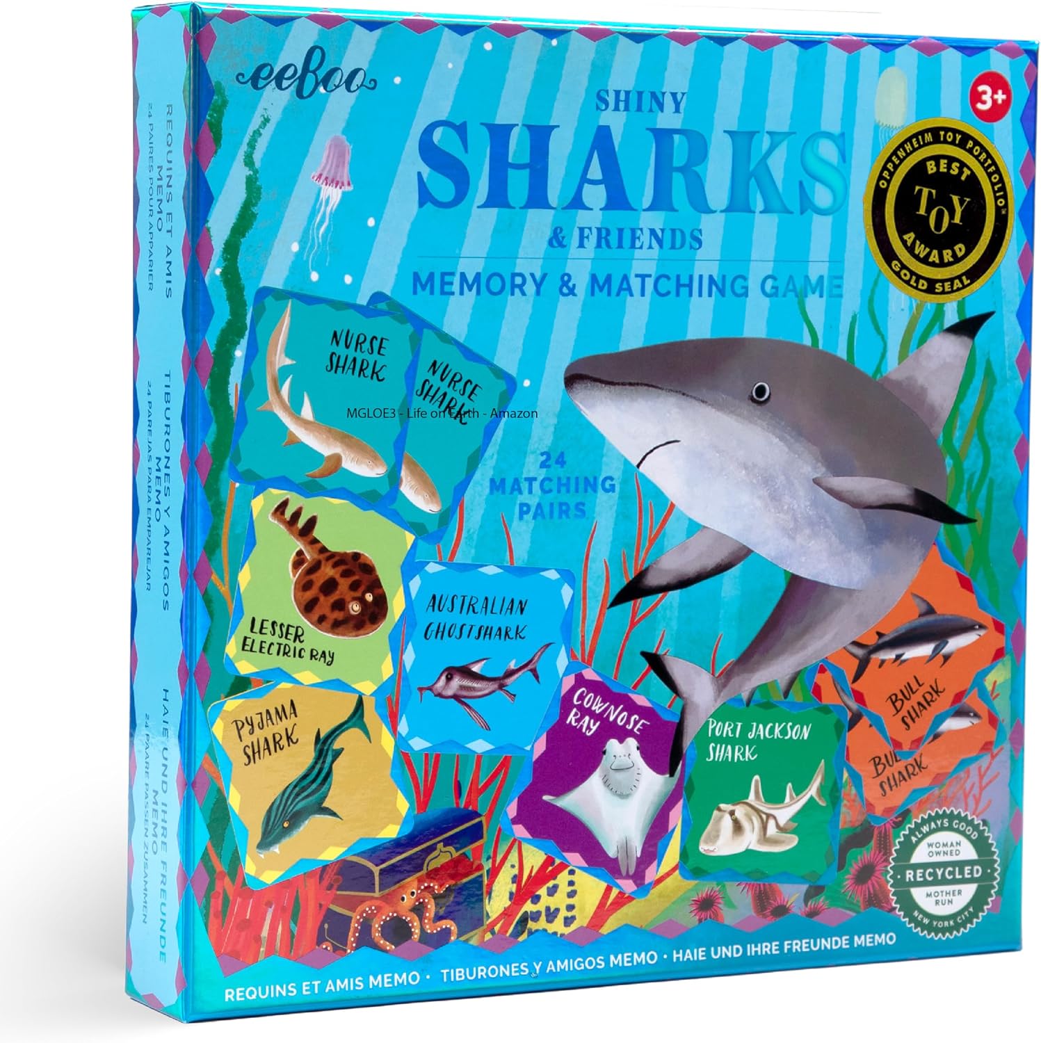 Shiny Sharks & Friends Memory & Matching Game