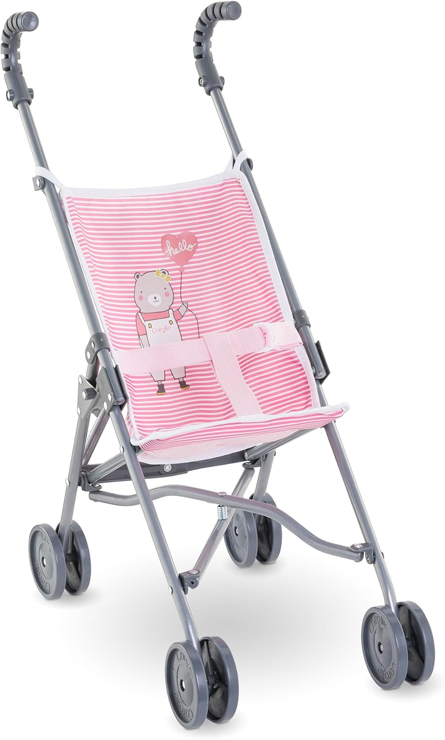 Umbrella Baby Doll Stroller - Pink Stripe - Fits Large 14 and 17" Dolls